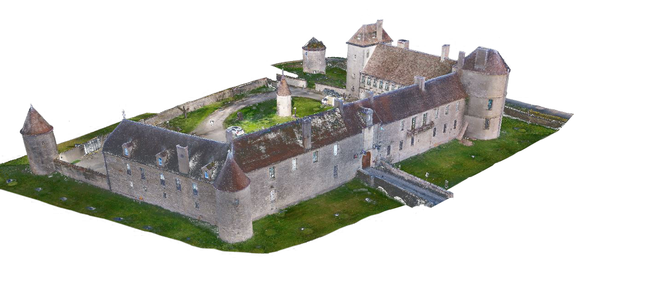 Nuage de points suite au scan 3D d'un château