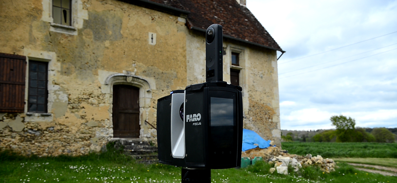 Relevé 3D d'une maison individuelle avant rénovation